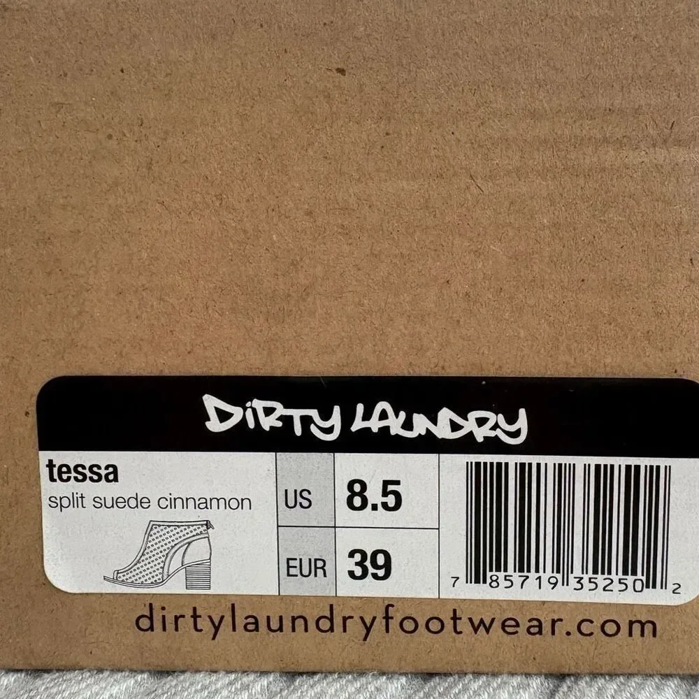 Dirty Laundry | Tessa Suede Perforated Peep Toe Booties